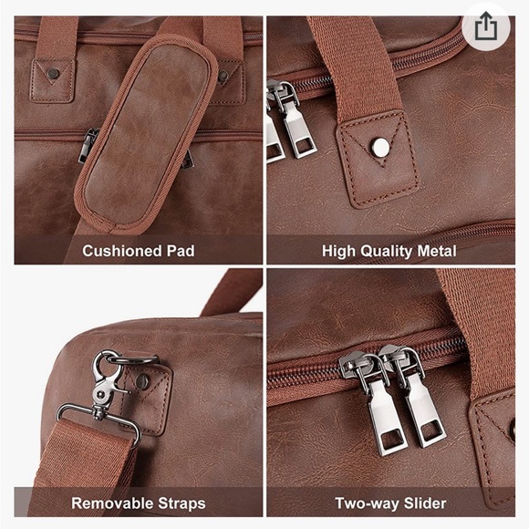 NWT Faux Leather Travel Bag - Picture 8 of 12